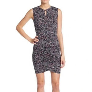 French Connection Confetti Grid Wrap Dress Size 8